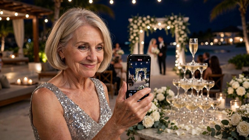 Gloria wrote: "Finally, my son found a REAL woman." What does this caption really show?