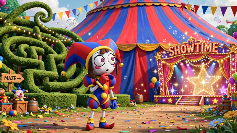 Which part of the Digital Circus would you explore with Pomni?