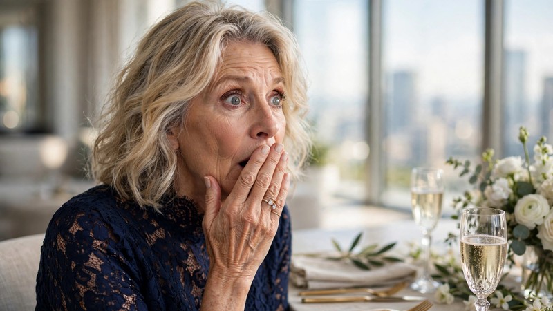 Grandma covers her mouth in shock. What did she just realize?